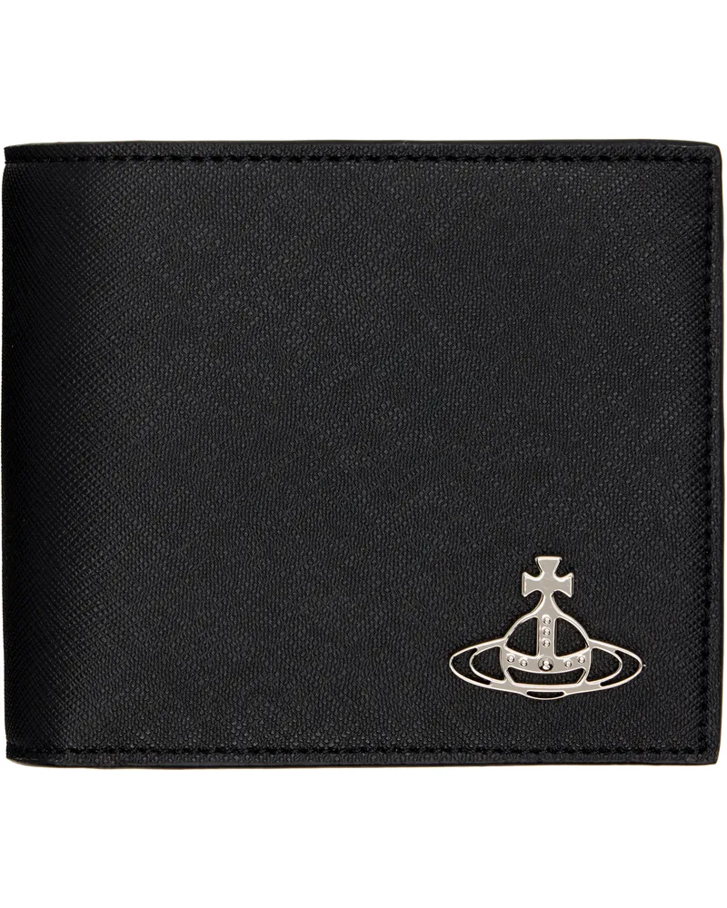 Vivienne Westwood Black Coin Pocket Wallet Ss25-black