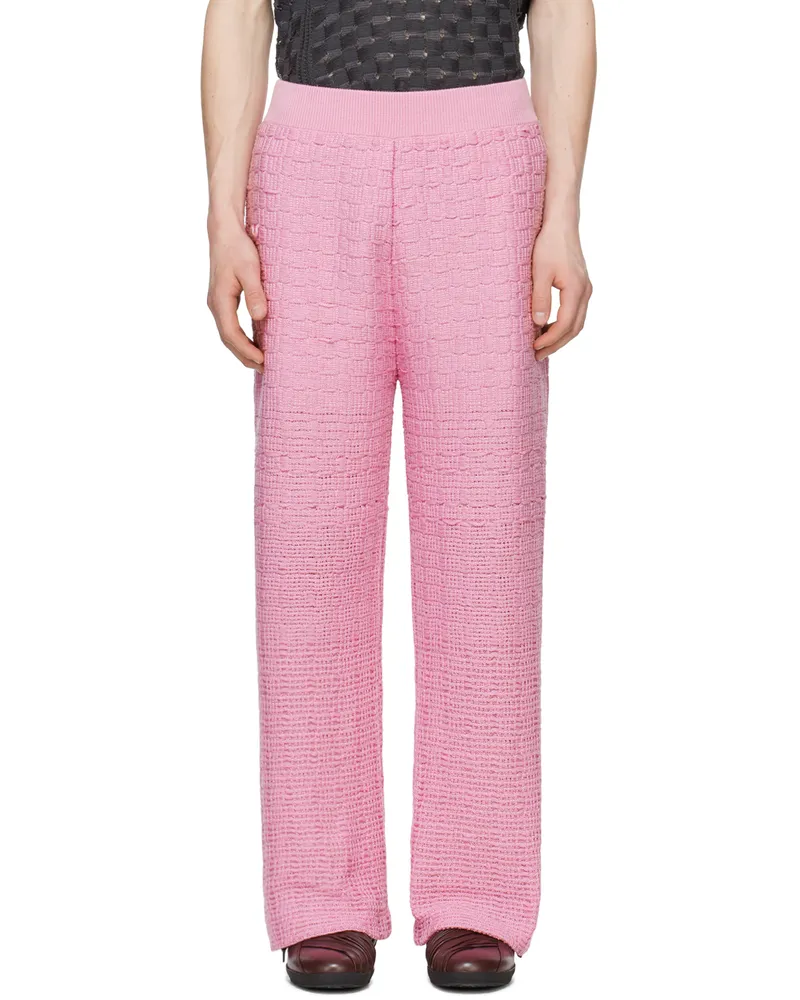 Isa Boulder SSENSE Exclusive Pink Tick Trousers Sickpink
