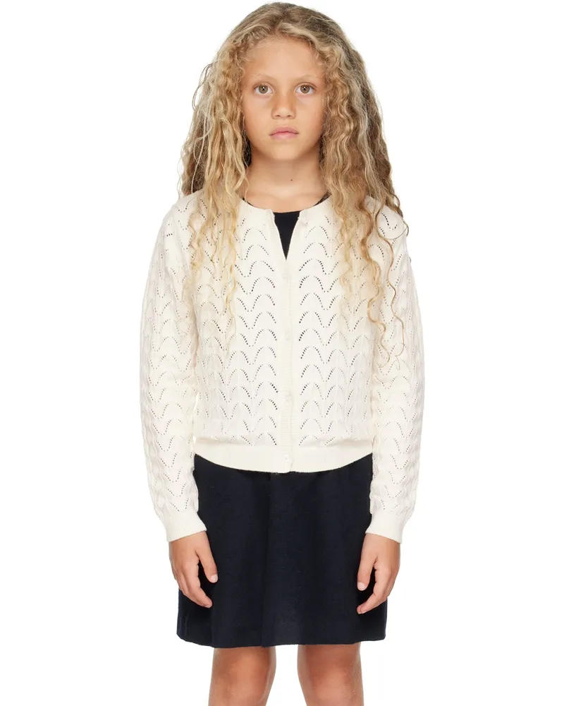 Chloé Kids Off-White Crewneck Cardigan 148