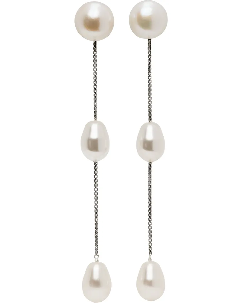Sophie Buhai Silver Small Pearl Drop Earrings Sterling
