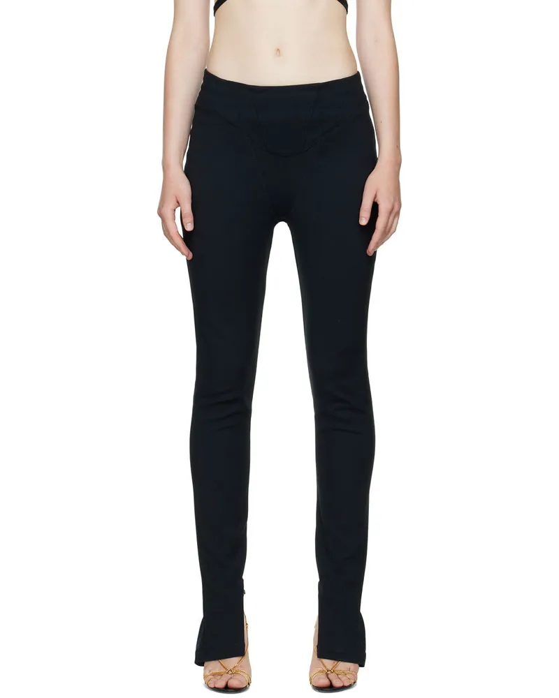 Dion Lee Black Double Arch Corset Trousers Black