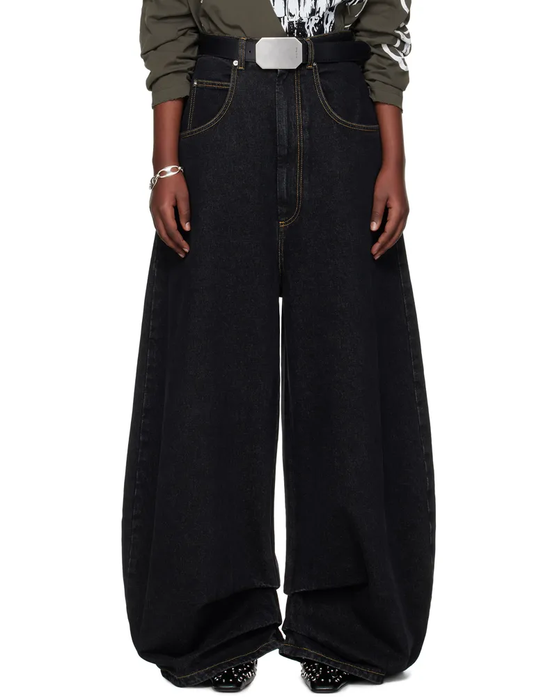 LU'U DAN Black Double XL Jeans Black