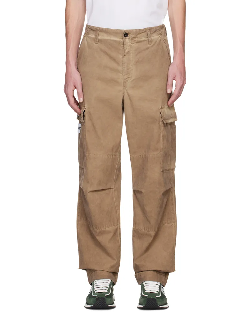 Dolce & Gabbana Beige Cotton Cargo Pants M0160