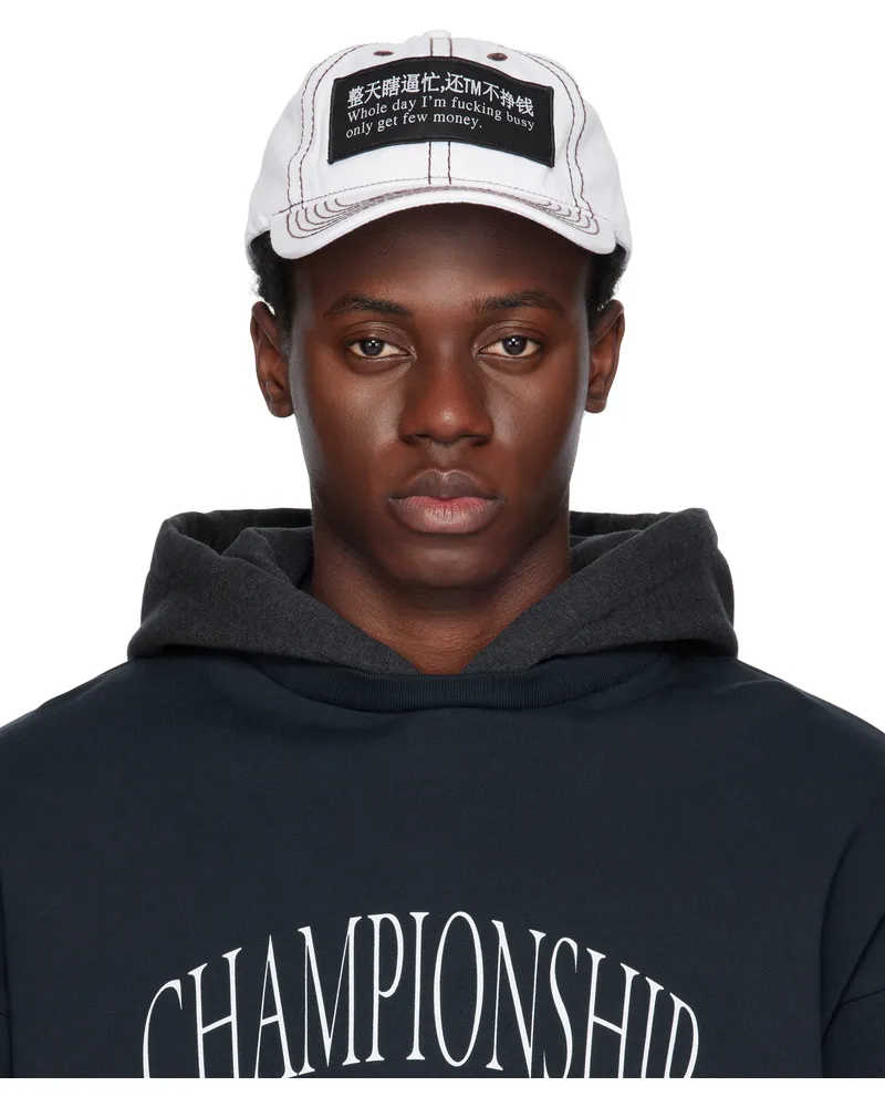 Praying White 'Busy' Cap White