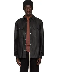 Rick Owens Black Porterville Leather Jacket Black