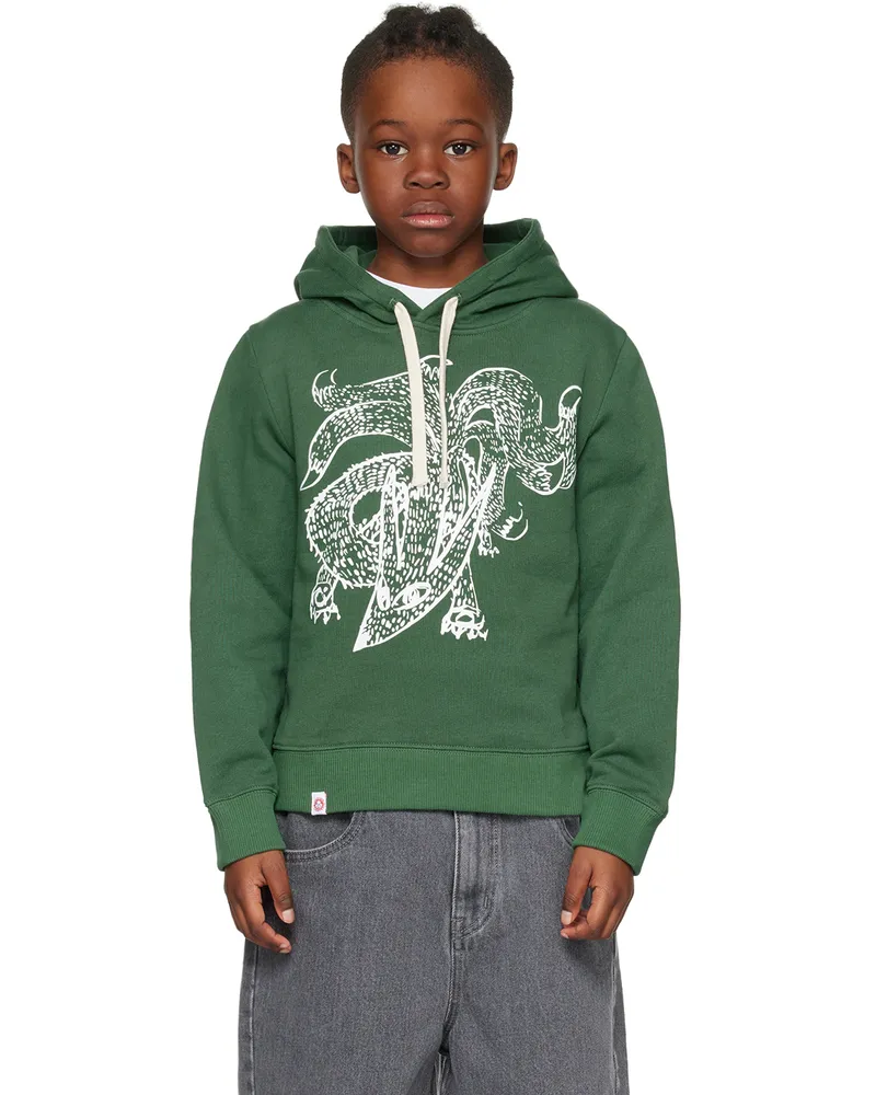 Charles Jeffrey Loverboy SSENSE Exclusive Kids Green Lost Boys Hoodie Forest