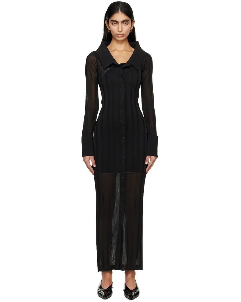 Jacquemus Black Les Sculptures 'La robe Manta' Maxi Dress Black