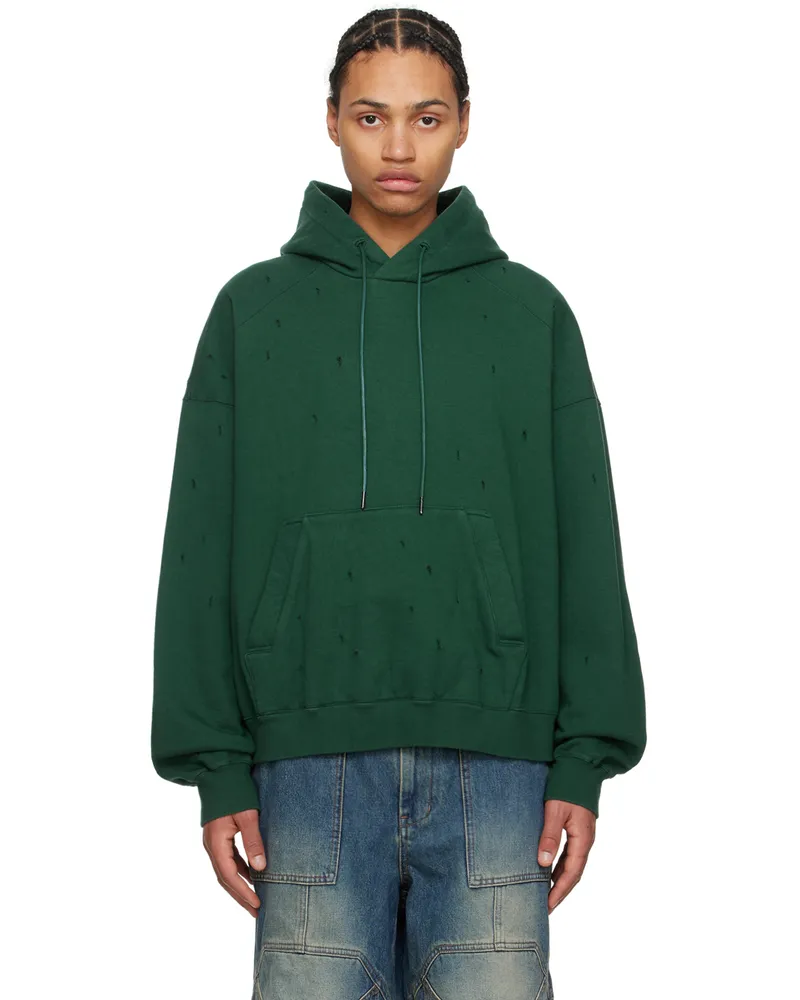 JUUN.J Green Distressed Hoodie M
