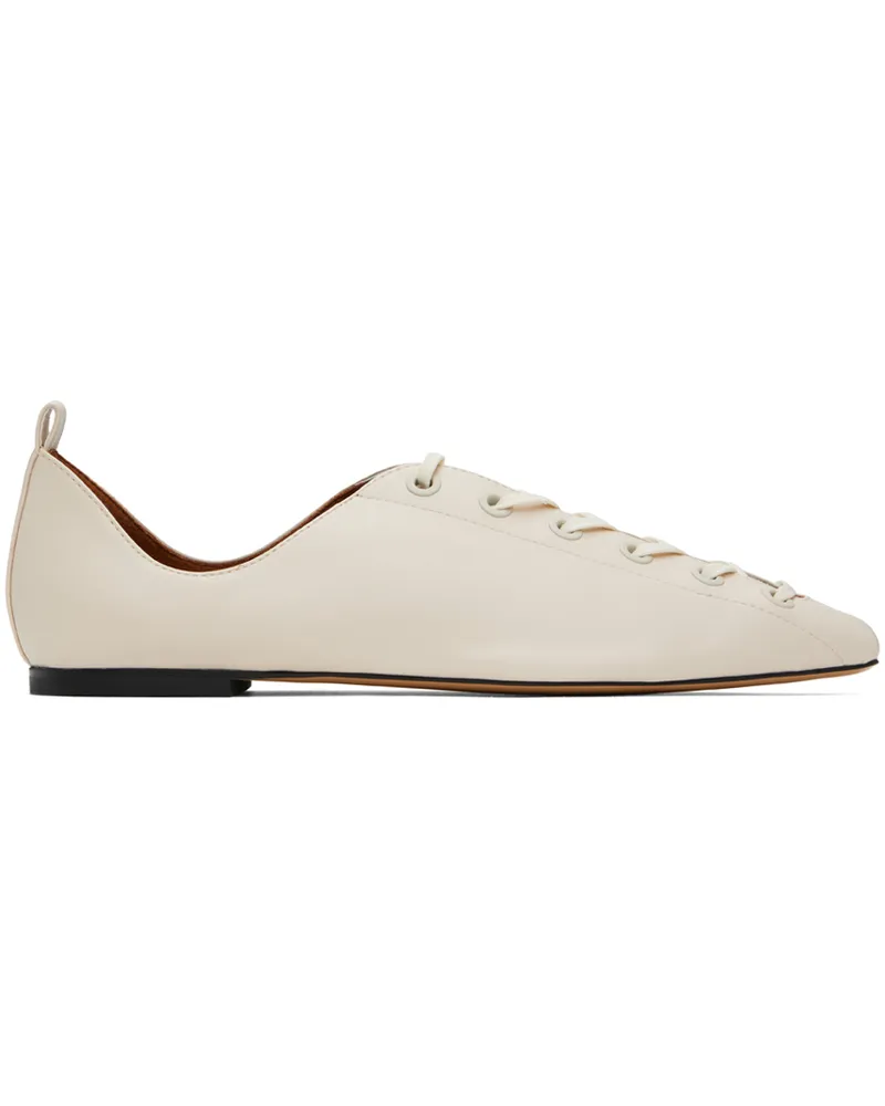 Stella McCartney Off-White Terra Laced Alter Mat Ballerina Flats 9050