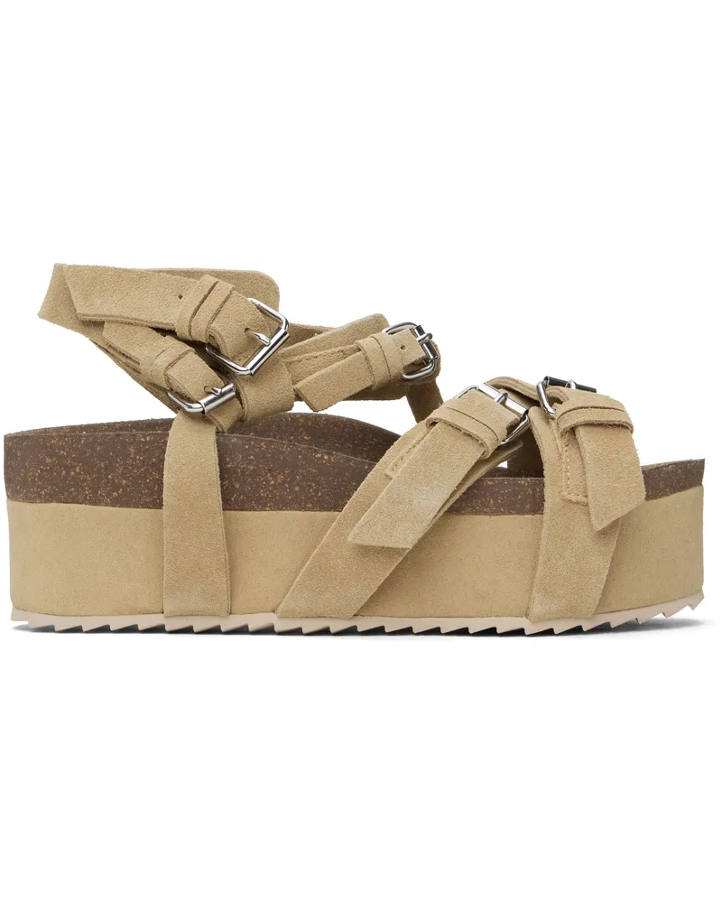 R13 Khaki Platform Sandals Khaki