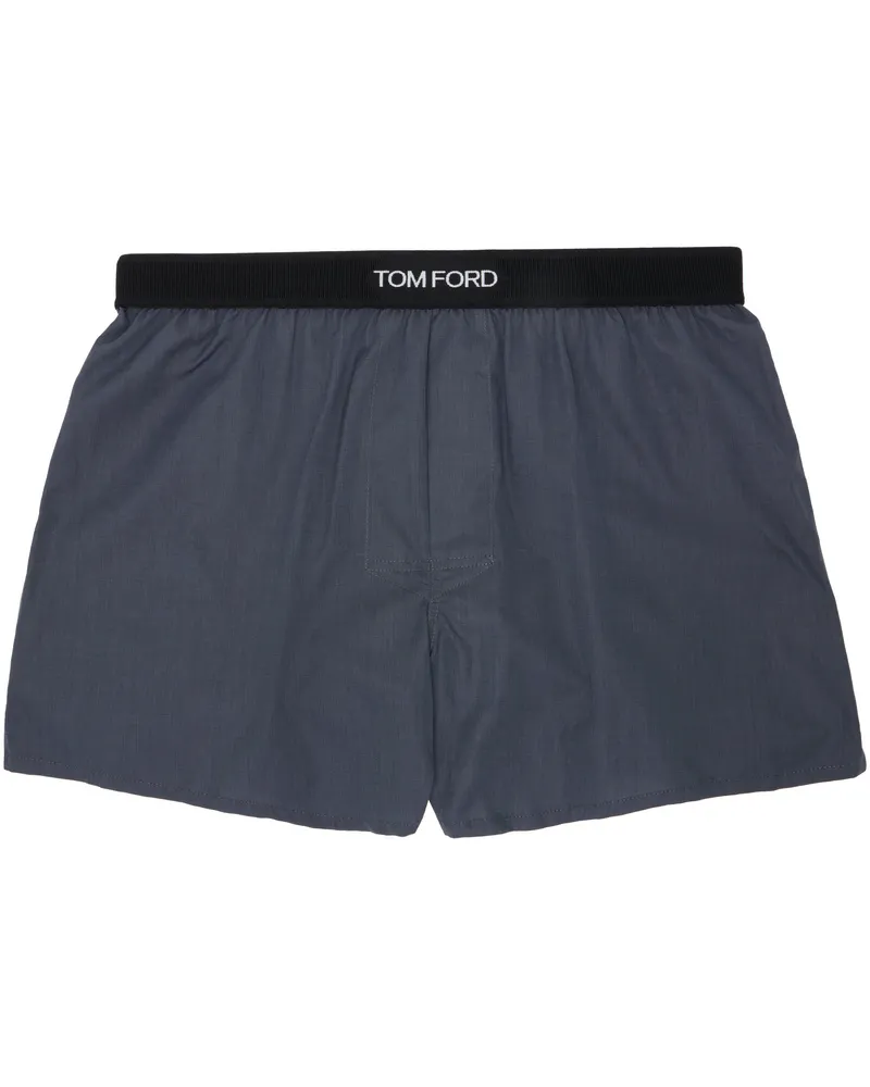 Tom Ford Gray Cotton Boxers Dark