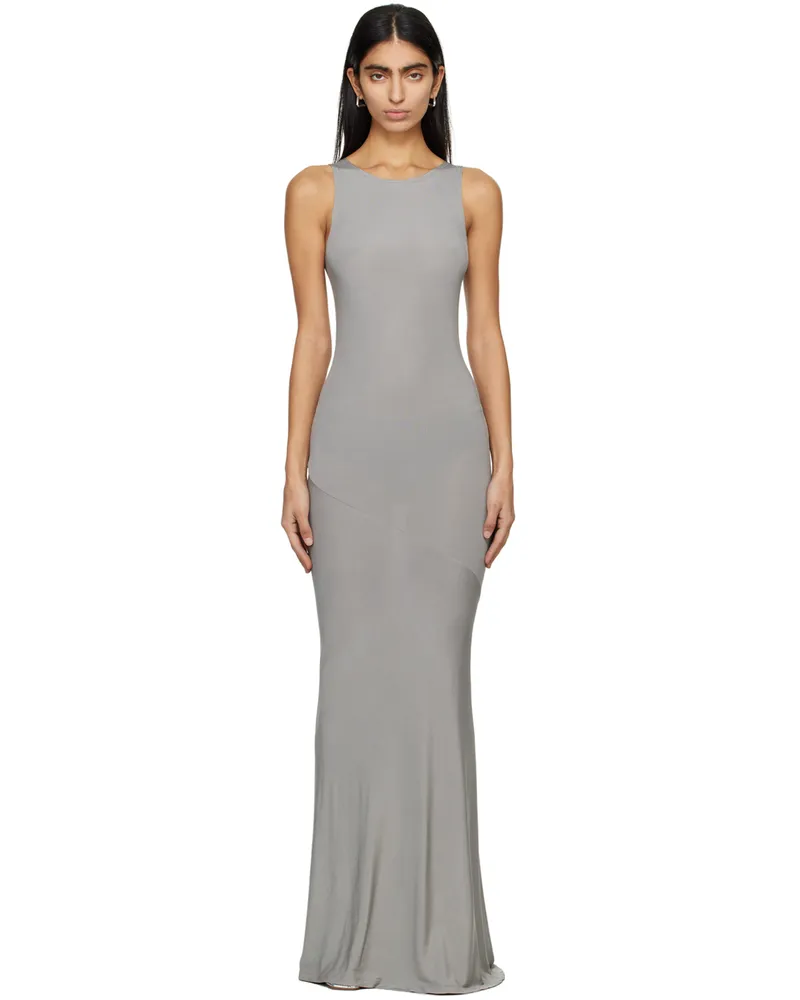 ATLEIN Gray Bias Maxi Dress C0113