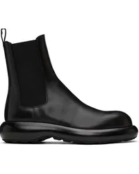 Jil Sander Black Platform Chelsea Boots -