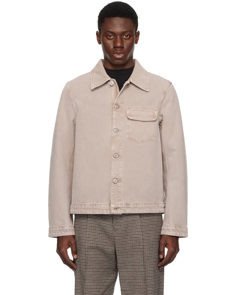 Our Legacy Taupe Rebirth Denim Jacket Pink