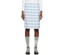 Blue & White Gingham Midi Skirt