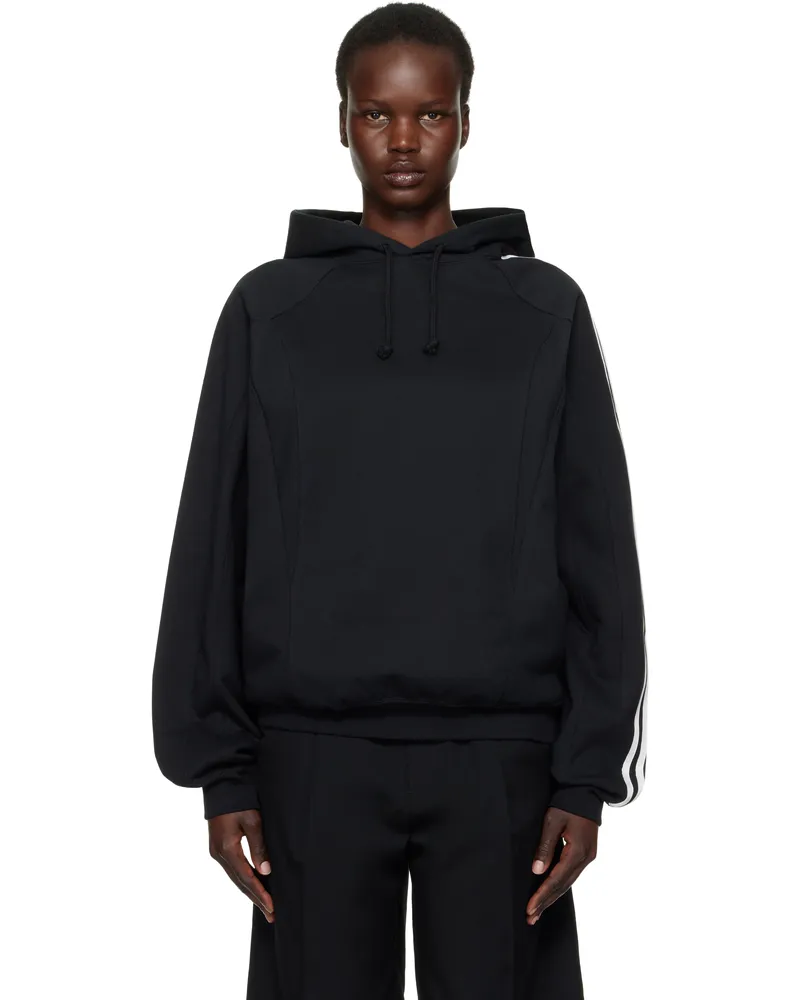 Y-3 Black Cut Line Hoodie Black