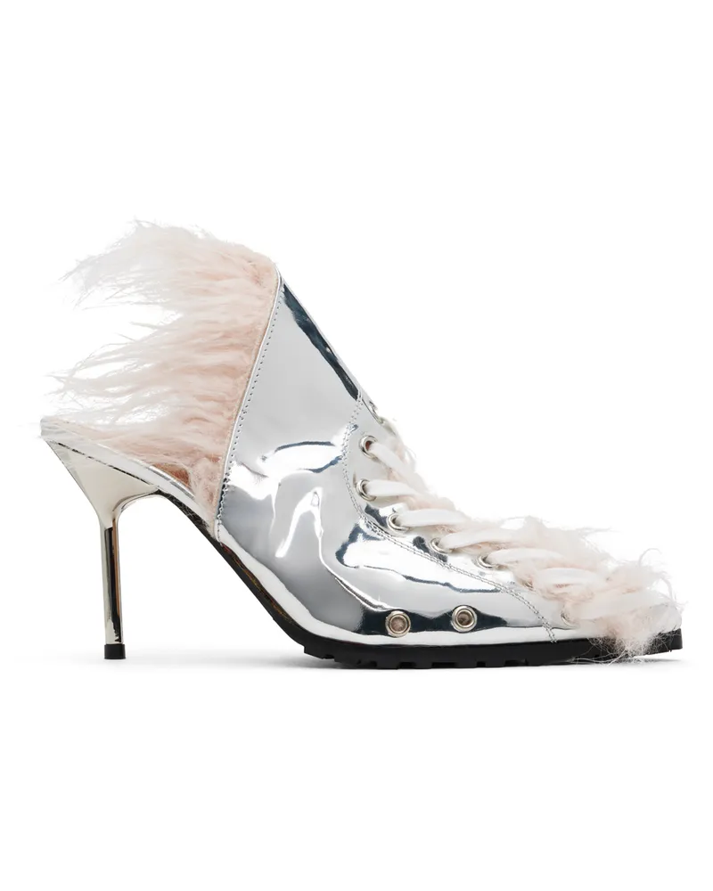 OTTOLINGER Silver Heel Mules Silver