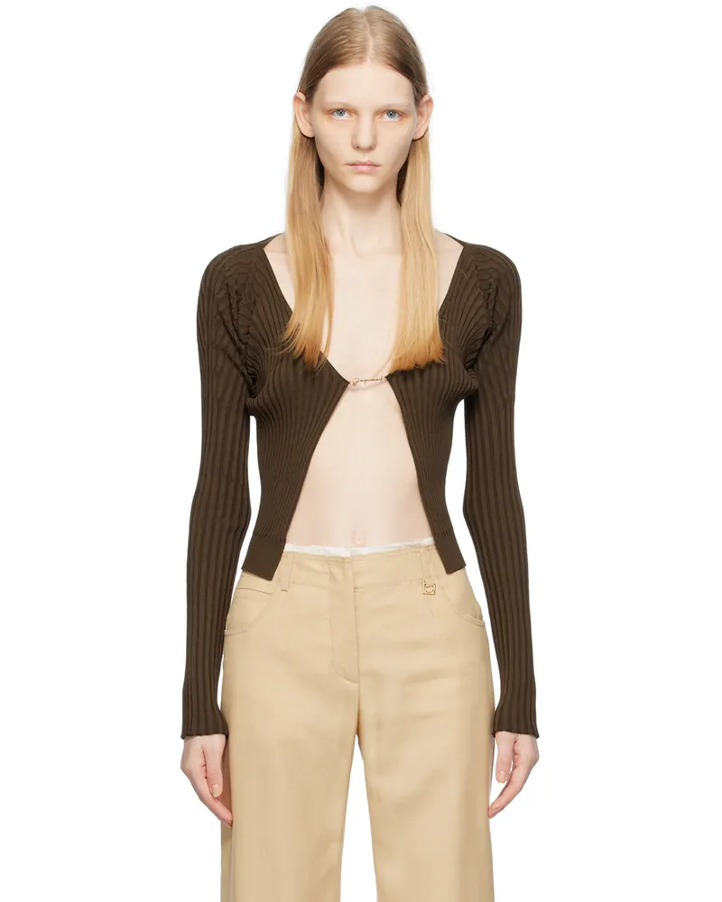Jacquemus Brown Le Chouchou 'La Maille Pralu Longue' Cardigan 880