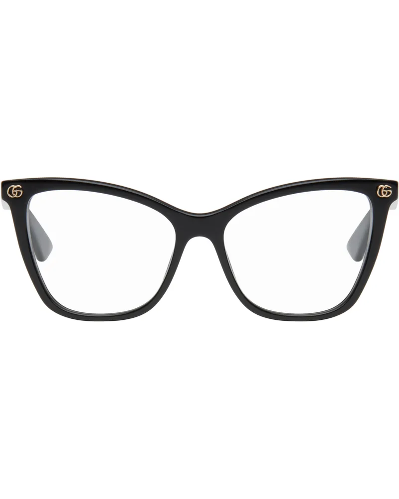 Gucci Black Light Acetate GG Cat Eye Glasses 001
