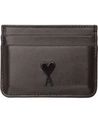 AMI Paris Brown Ami de Cœur Card Holder Dark