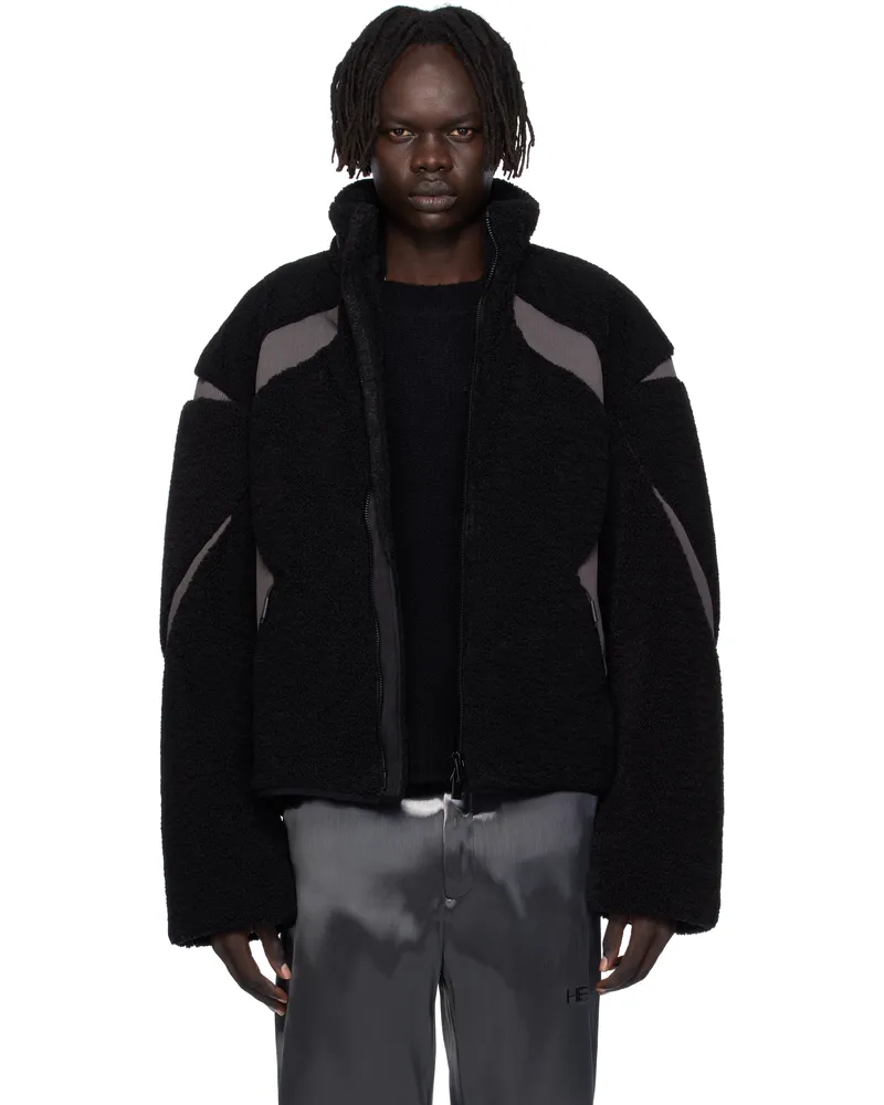 Heliot Emil Black Custo Fleece Jacket Black