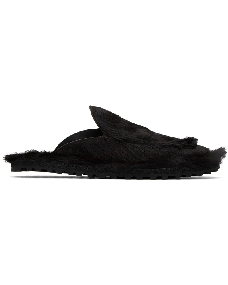 Dries van Noten Brown Calf-Hair Loafers 704
