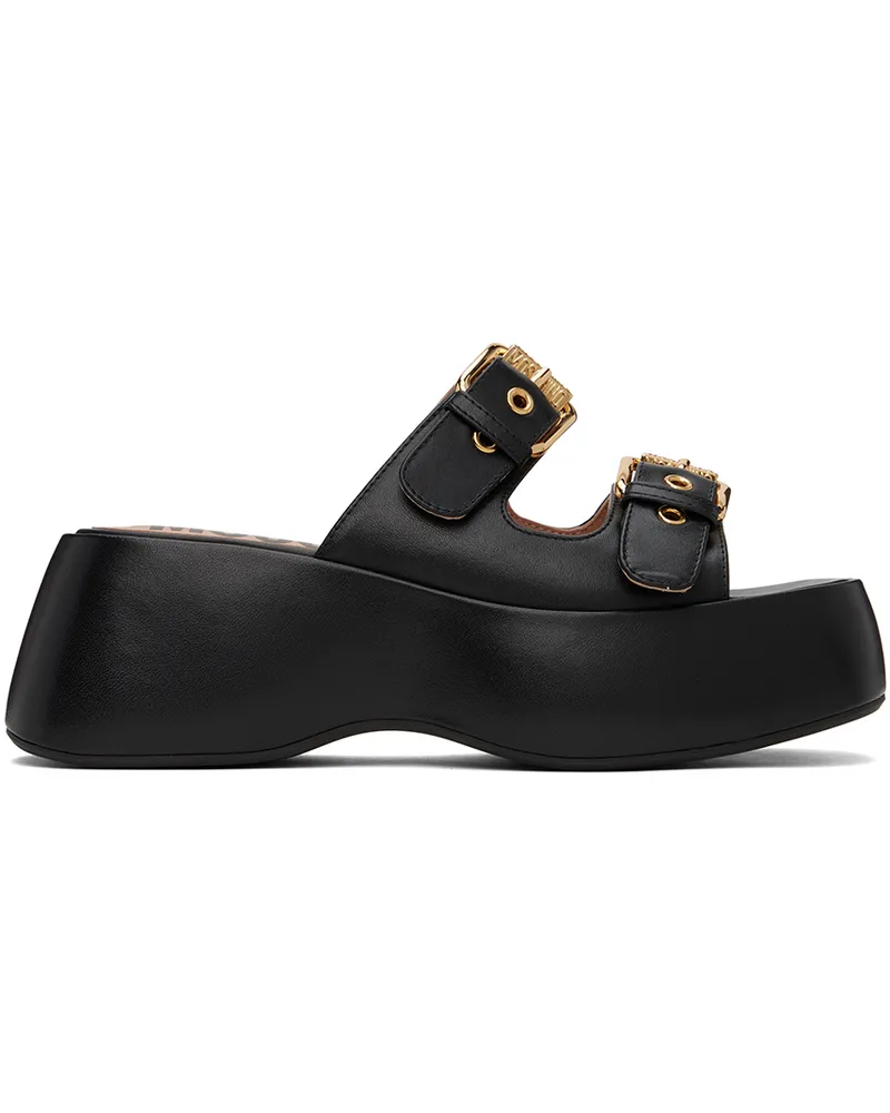 Moschino Black Buckles Sandals 000