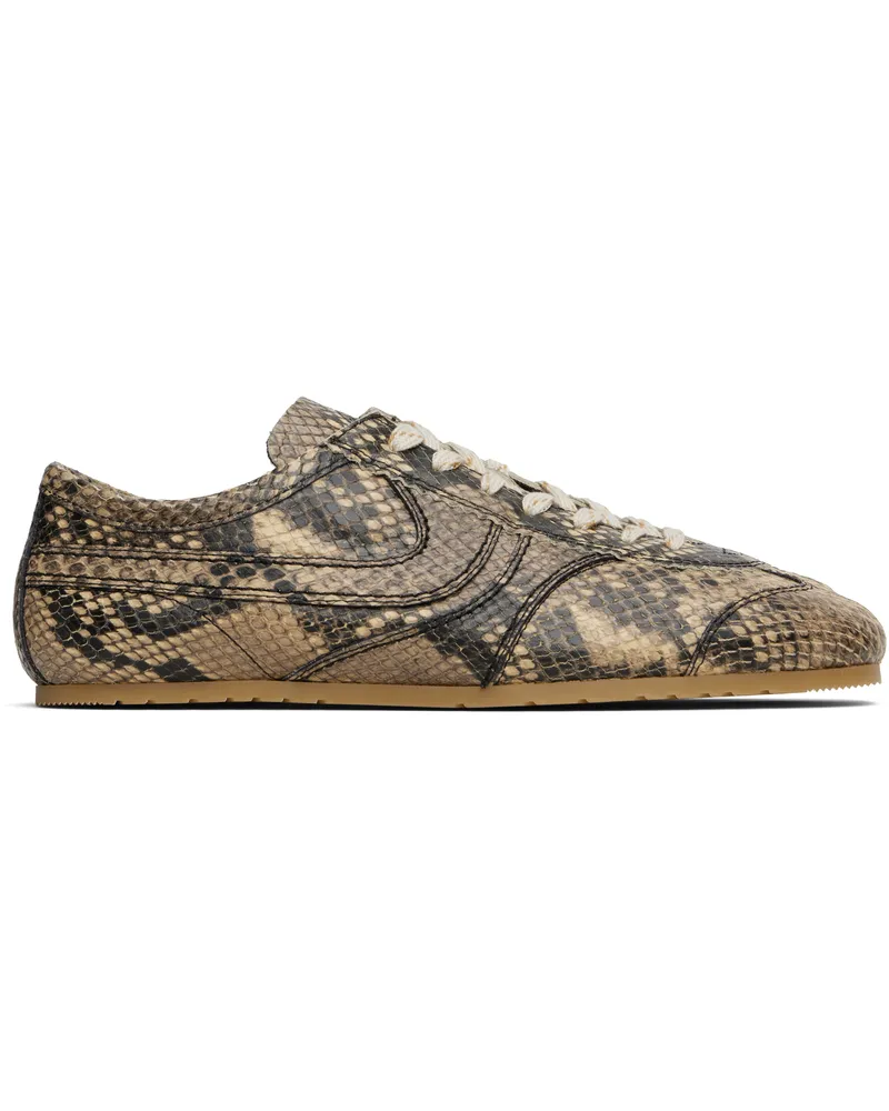 Dries van Noten Beige Snake Print Sneakers 103