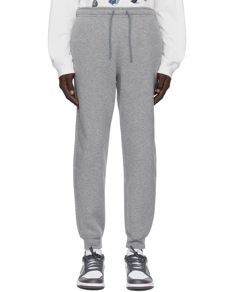 Nike Gray Jordan Brooklyn Fleece Sweatpants Carbon