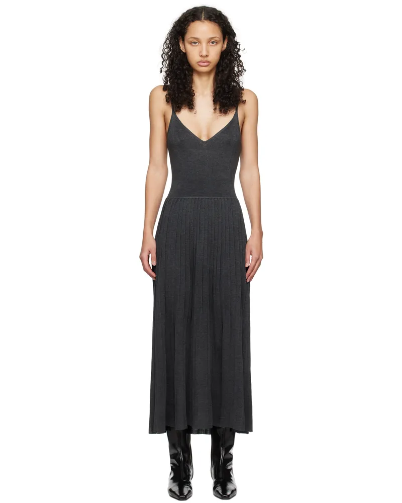 arch4 Gray Princess Maxi Dress Charcoal