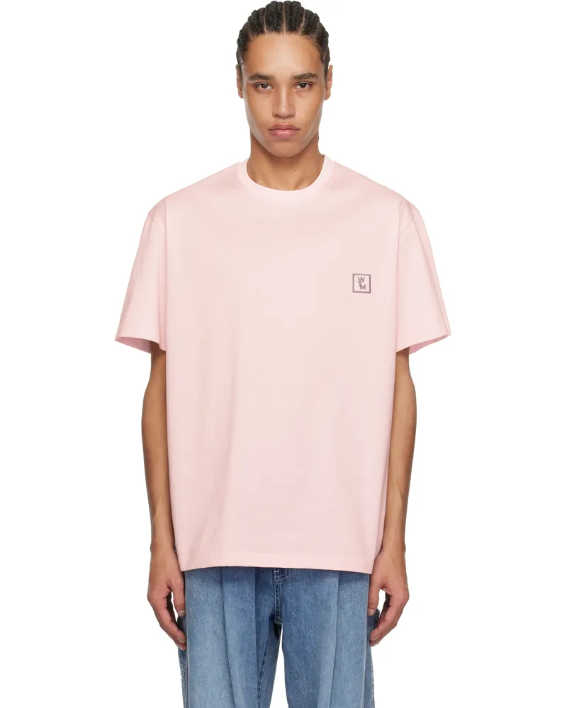 Wooyoungmi Pink Cotton Back Logo T-shirt Pink703p