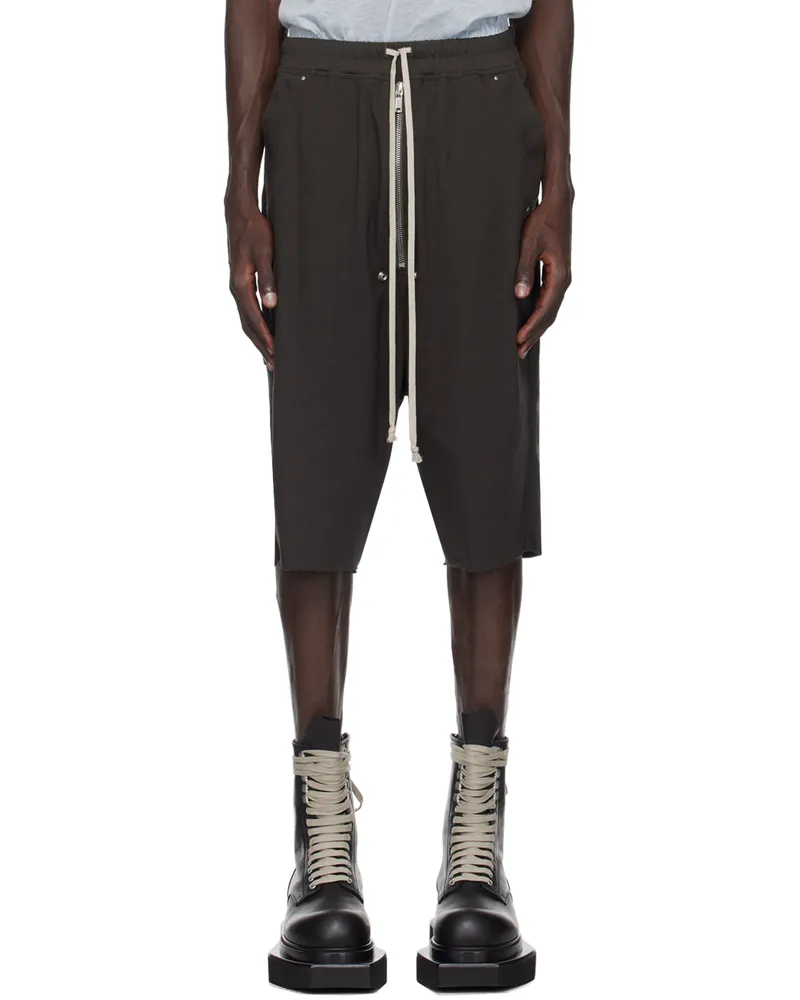 Rick Owens Gray Porterville Bela Pods Shorts 78