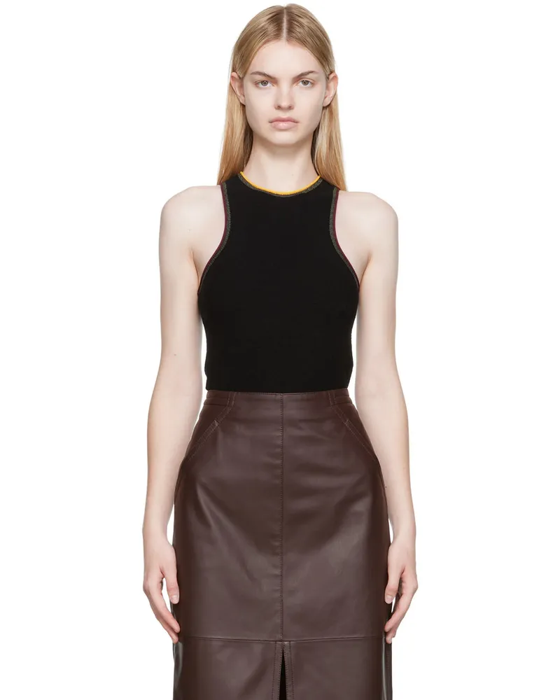 Victoria Beckham Black Cotton Bodysuit 1