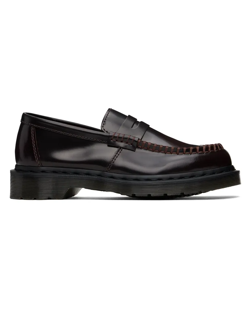 Dr.Martens Black & Red Penton Arcadia Leather Loafers Cherry