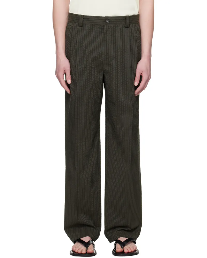 Kitsuné Gray Relaxed Pleated Trousers P391