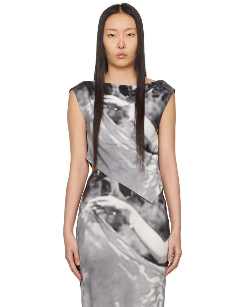 ELLISS SSENSE Exclusive Gray Float Tank Top Print