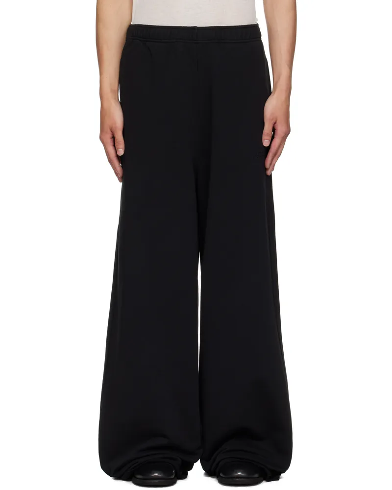 Maison Margiela Black Cotton Wide-Leg Sweatpants 900