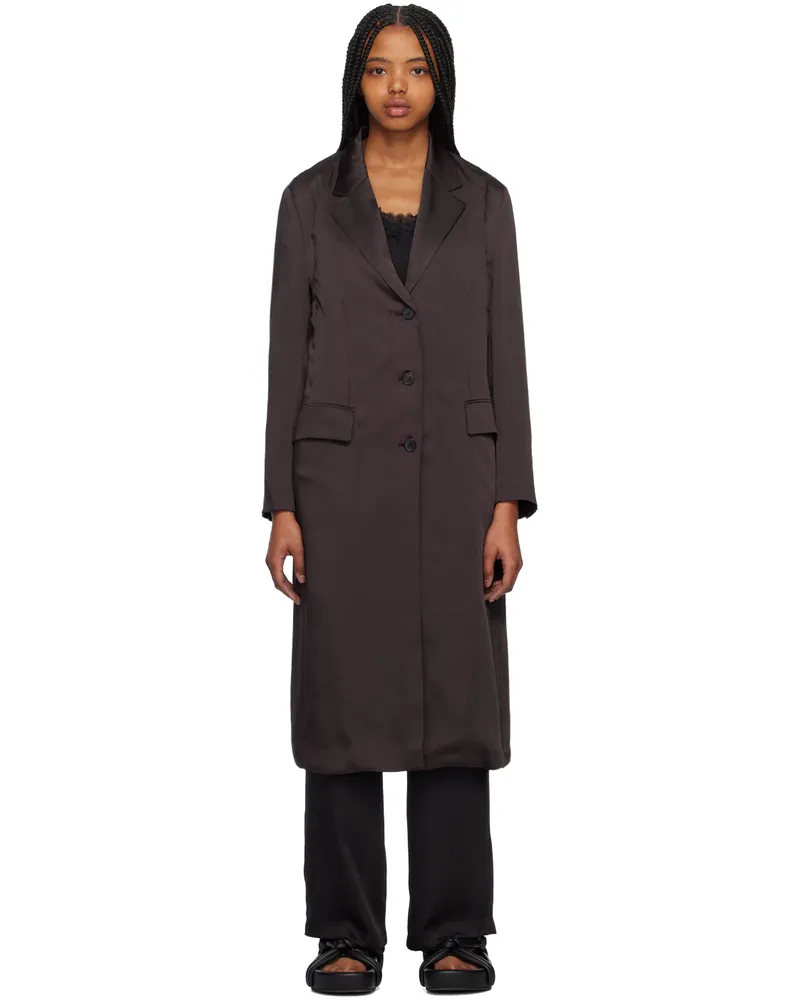 Youth Brown Crushed Coat Brown