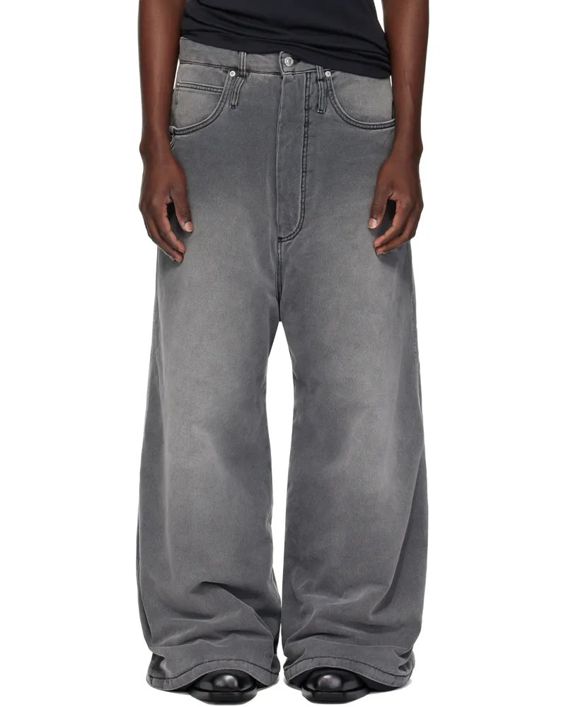 LU'U DAN Gray Wadded Jeans Outcast
