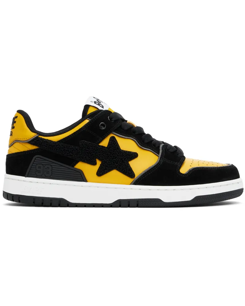 BAPE Yellow & Black Sk8 Sta #2 Sneakers Yellow