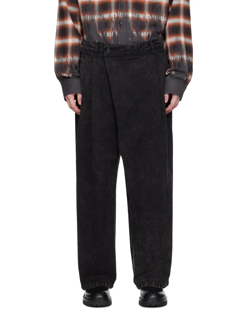 JUUN.J Black One-Tuck Jeans 5