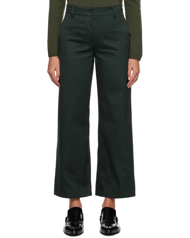 Max Mara Green Flared Trousers 007