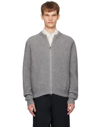 SOLID HOMME Gray Zip-Up Sweater 634g