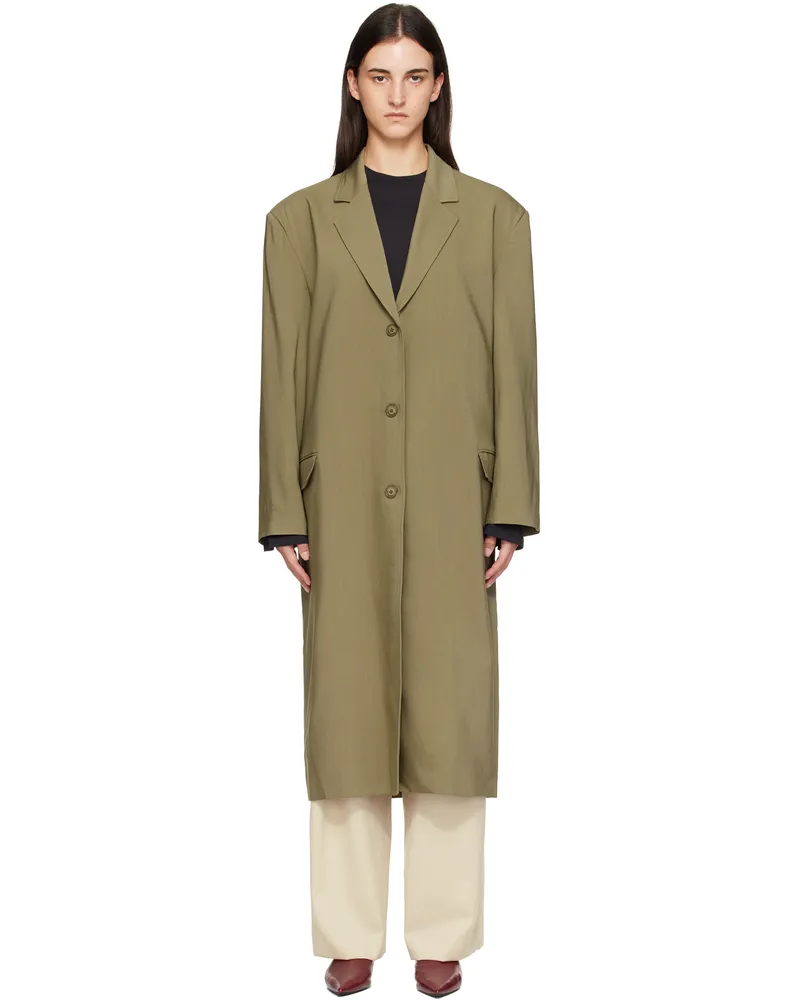 FRANKIE Shop Khaki Tribeca Long Coat 404