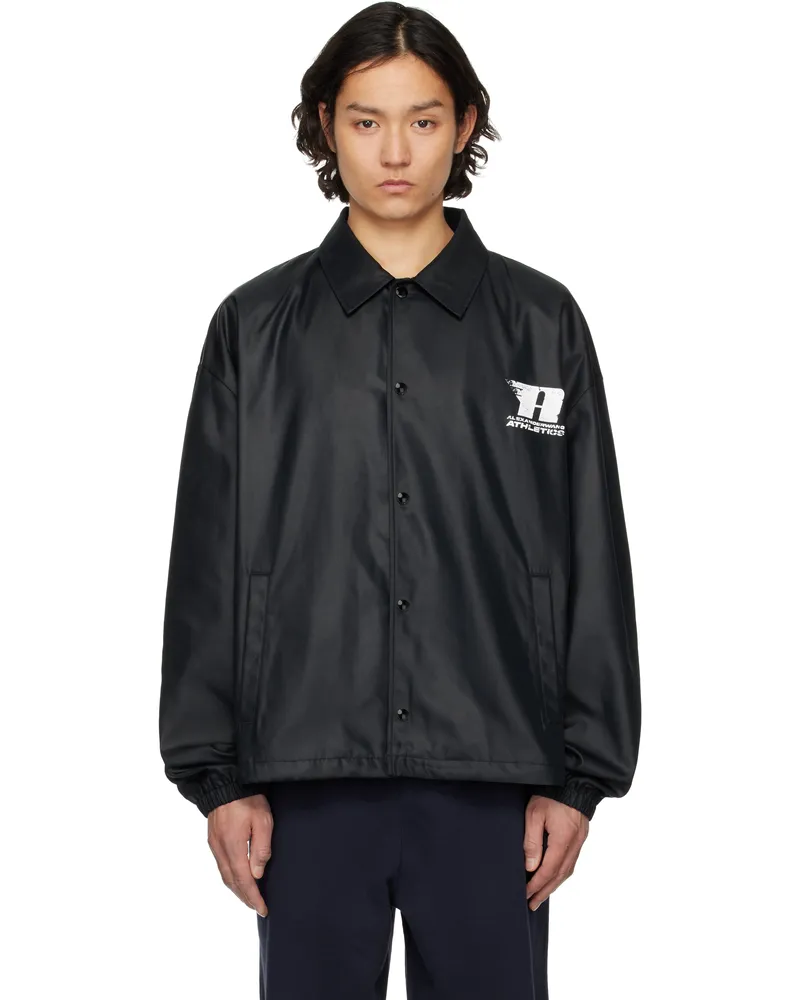 Alexander Wang Black Canvas Coach Jacket Black