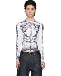 Jean Paul Gaultier White 'The Gaultier Paris' Long Sleeve T-Shirt 0100-white