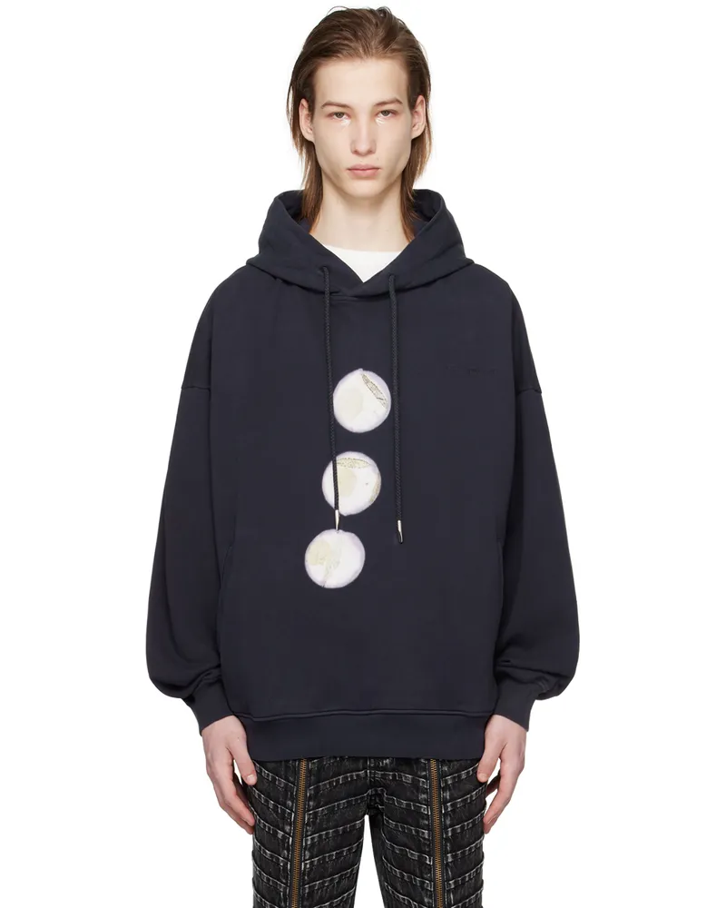 Feng Chen Wang Black Plant Dye Hoodie Black
