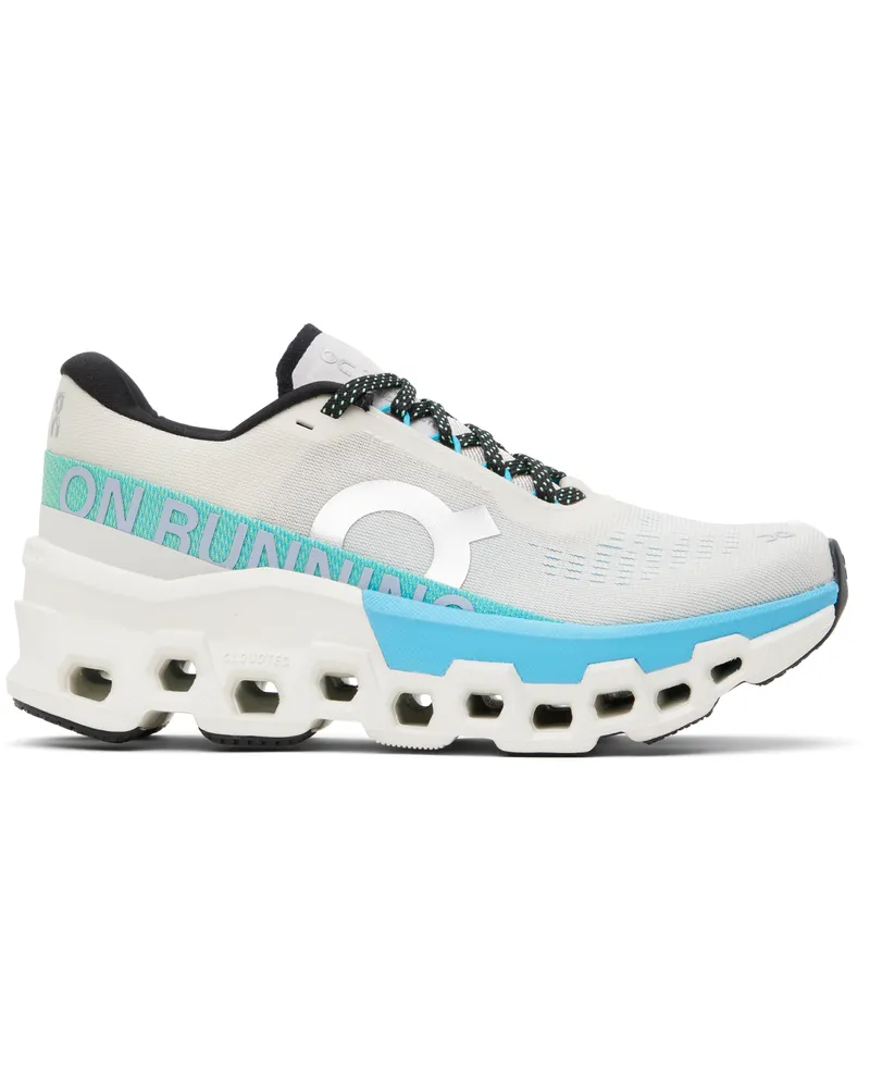 ON Off-White & Blue Cloudmonster 2 Sneakers Cream