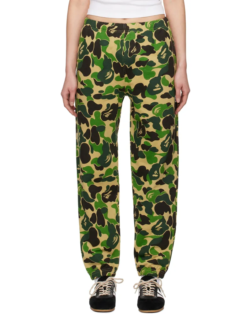 BAPE Khaki ABC Camo Sweatpants Green