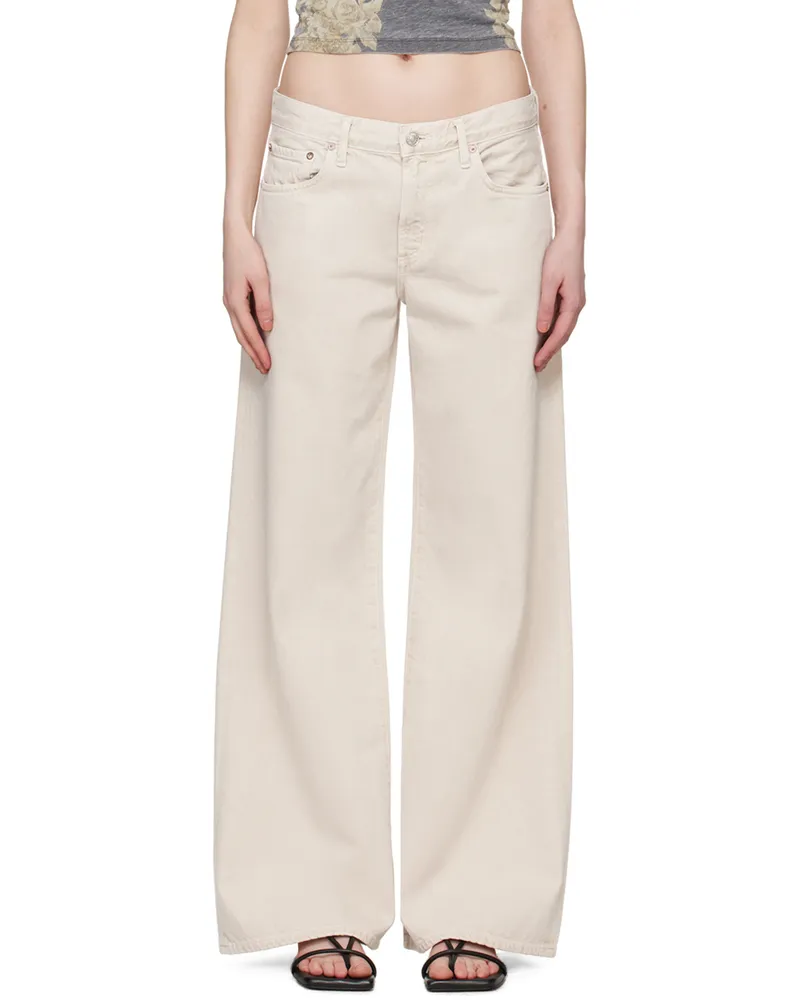 AGOLDE Beige Clara Jeans Tusk